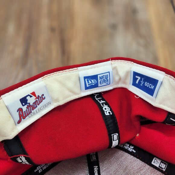 VINTAGE St Louis Cardinals New Era 59fifty Sz 7.5 Hat Cap Red Wool USA Baseball - Picture 11 of 11